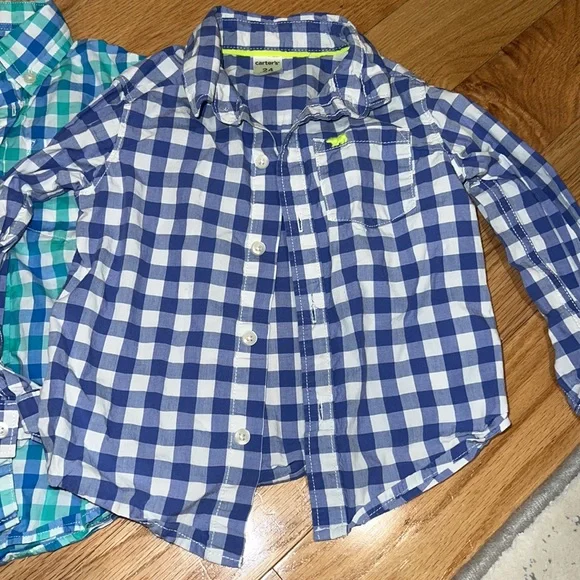 24 months and 2t button down toddler boy shirt bundle - Picture 2 of 3